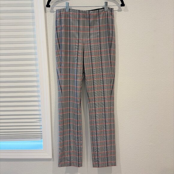 Rag & Bone Monet Plaid Stretch Pants Blue/Black/Red Size 4 - Picture 1 of 4